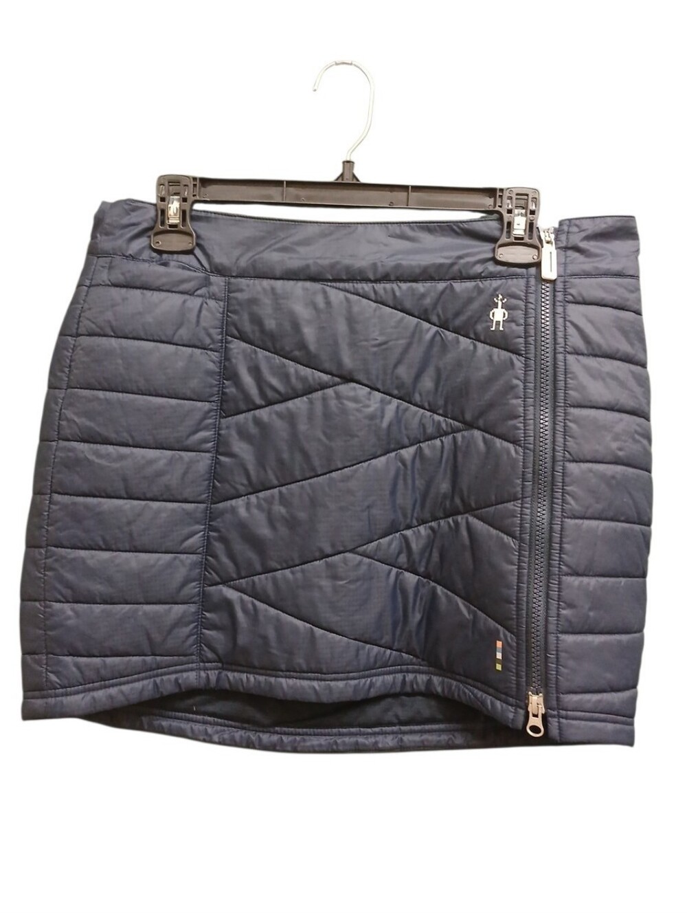 Smartwool Side Zip Quilted Mini Skirt in Dark Blue Size Medium